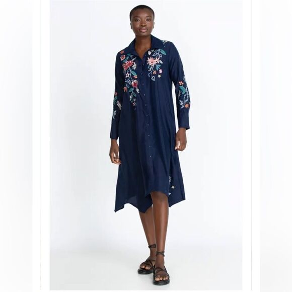 JOHNNY WAS VIOLA WIDE CUFF SEASIDE DRESS - Picture 5 of 8